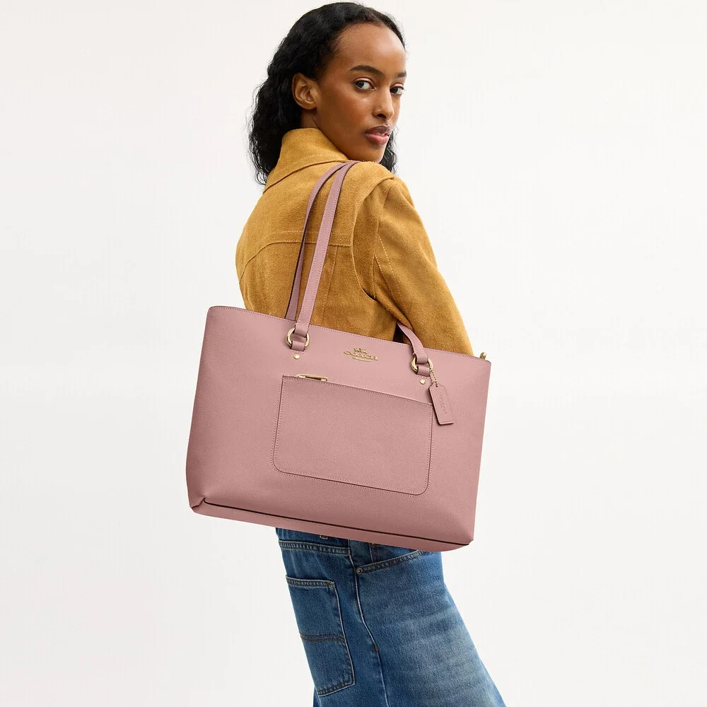 Coach Station Tote Bag carnation pink /gold